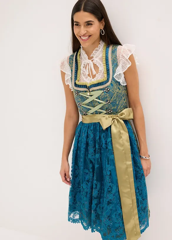 Dirndl med paljettförkläde (2 delar), bonprix