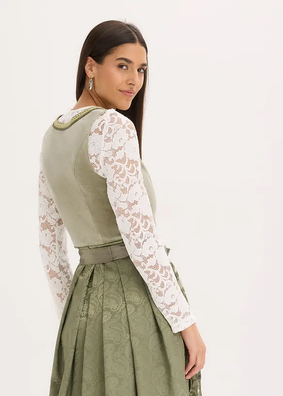 Dirndl med paljettförkläde (2 delar), bonprix