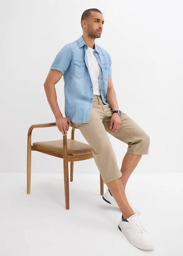 Långa bermudas med påsydda fickor, Regular Fit, bonprix