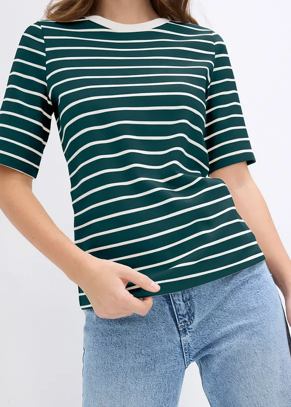 T-shirt av tjock ekologisk bomull, bonprix