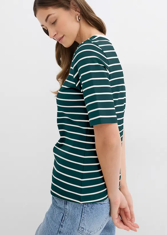 T-shirt av tjock ekologisk bomull, bonprix