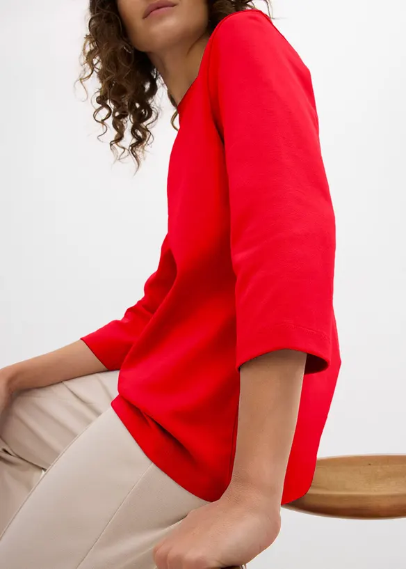 T-shirt i tjockt material av ekologisk bomull, bonprix