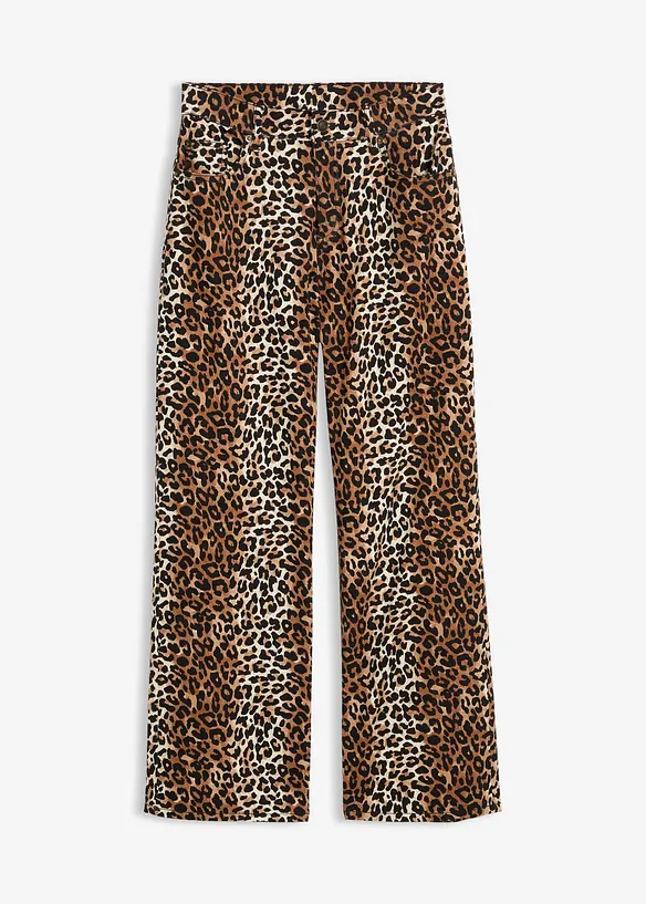 Wide Leg Jeans Mid Waist för barn, bonprix