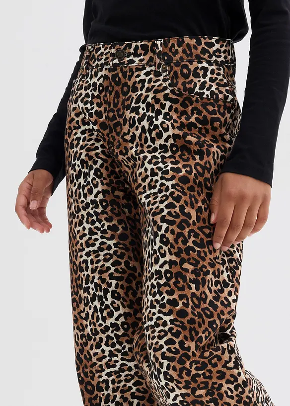 Wide Leg Jeans Mid Waist för barn, bonprix