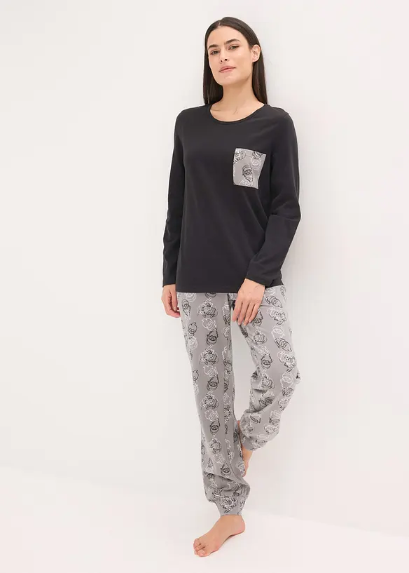Pyjamas av ren bomull, bonprix
