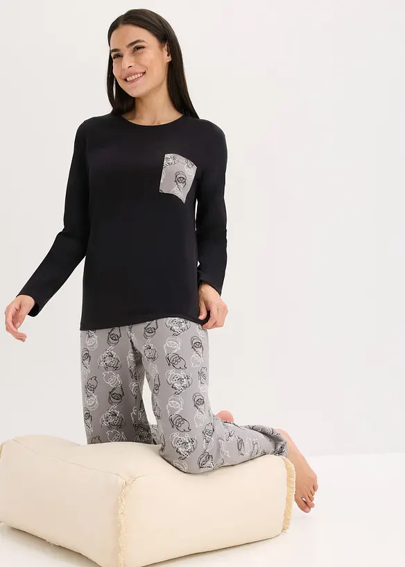 Pyjamas av ren bomull, bonprix