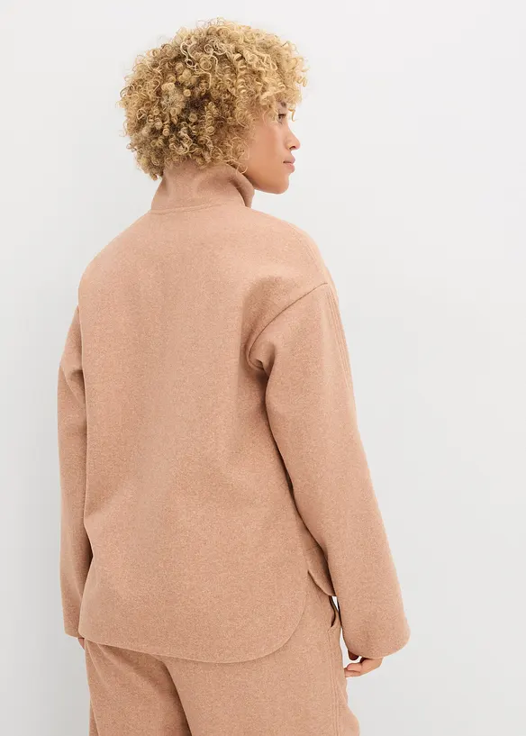 Tröja i oversizemodell med yllelook, bonprix