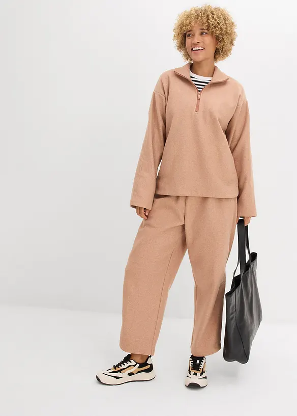 Tröja i oversizemodell med yllelook, bonprix