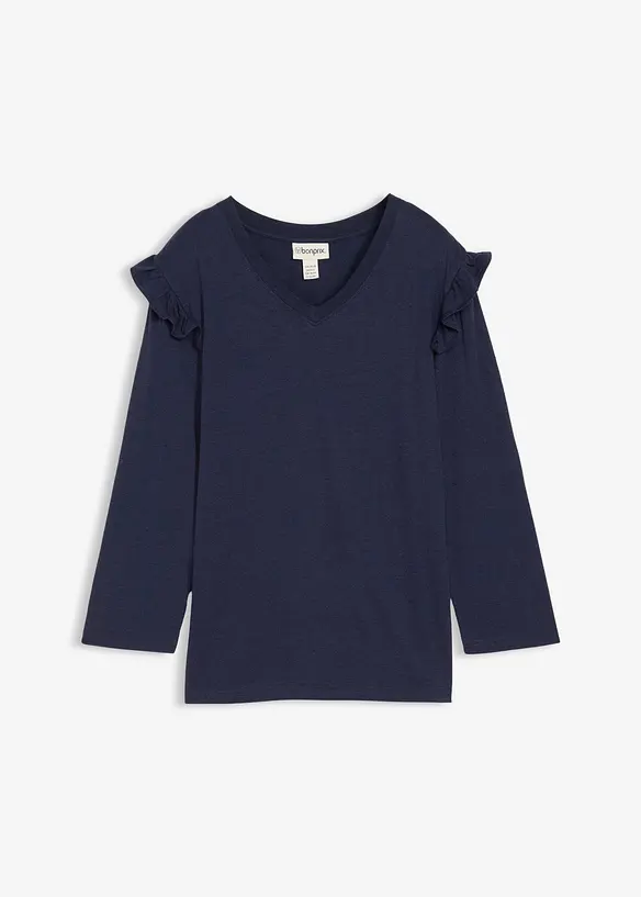 Jerseytopp av bomullsmix, bonprix