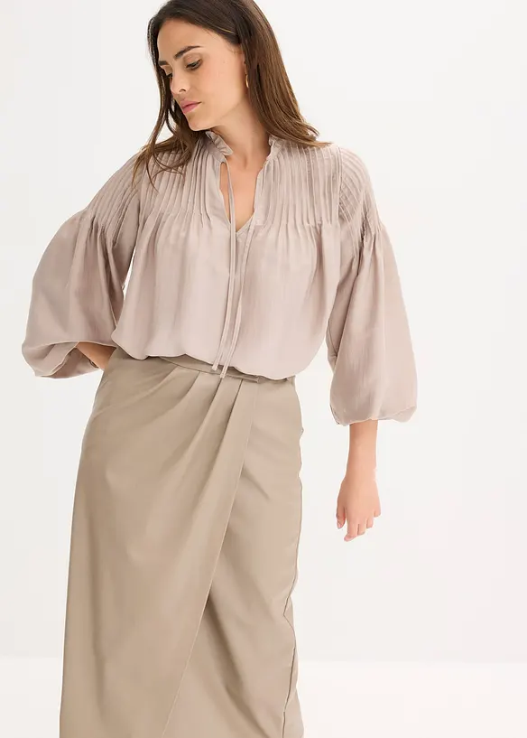 Omlottkjol av skinnimitation, bonprix