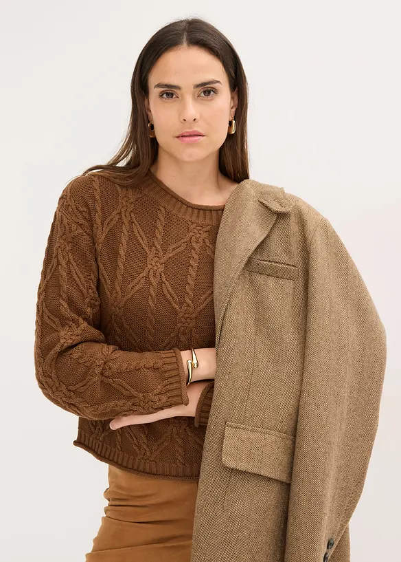 Tröja i bomullsblandning, bonprix