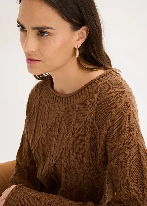 Tröja i bomullsblandning, bonprix