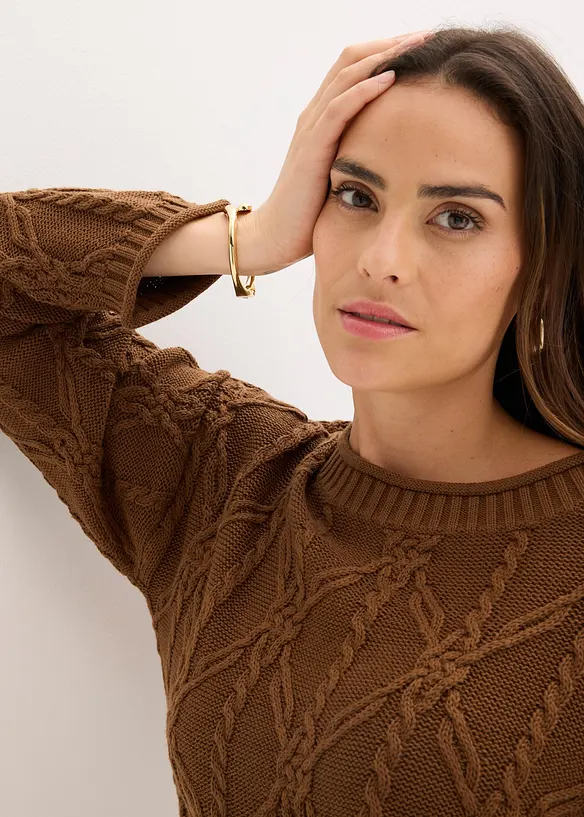 Tröja i bomullsblandning, bonprix