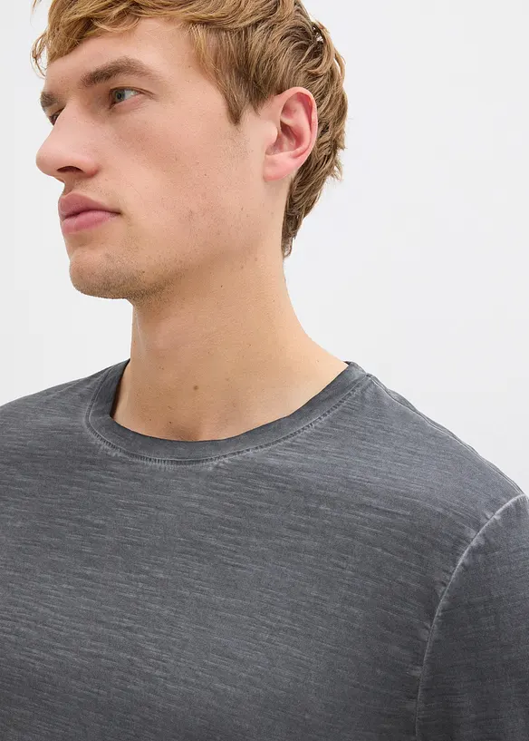 Långärmad tröja med tvättade effekter (2-pack), bonprix