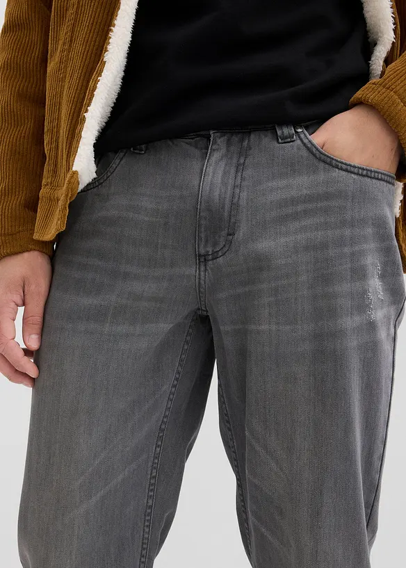 Jeans i Regular Fit Jeans av ren bomull med skön midja, Straight, bonprix