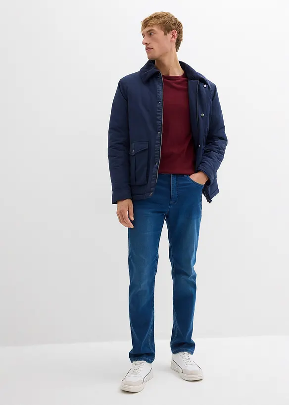 Joggerjeans med skön midja och Classic Fit, Straight, bonprix