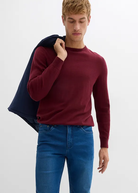 Joggerjeans med skön midja och Classic Fit, Straight, bonprix