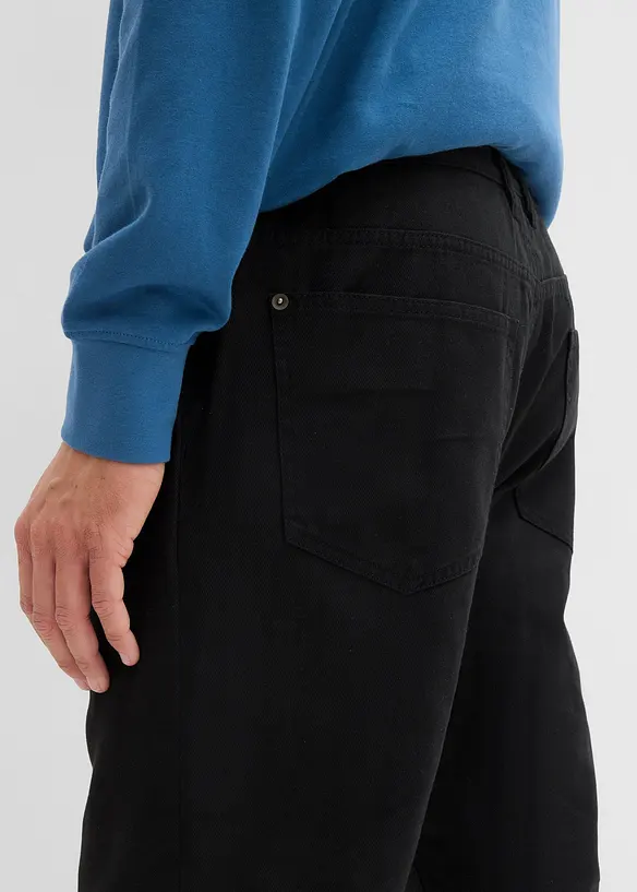 Fodrad byxa med skön midja, Relaxed Fit, Straight, bonprix