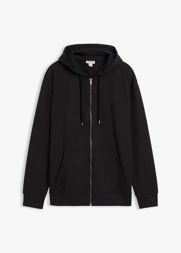 Munkjacka av ren bomull, med luva, Loose Fit, bonprix