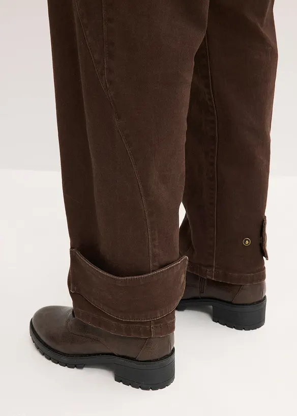 Twillbyxa med hög midja, bonprix