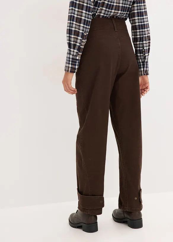 Twillbyxa med hög midja, bonprix