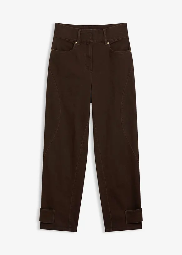 Twillbyxa med hög midja, bonprix
