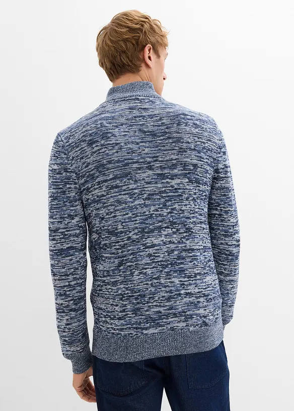 Tröja med bomull och hög krage, bonprix