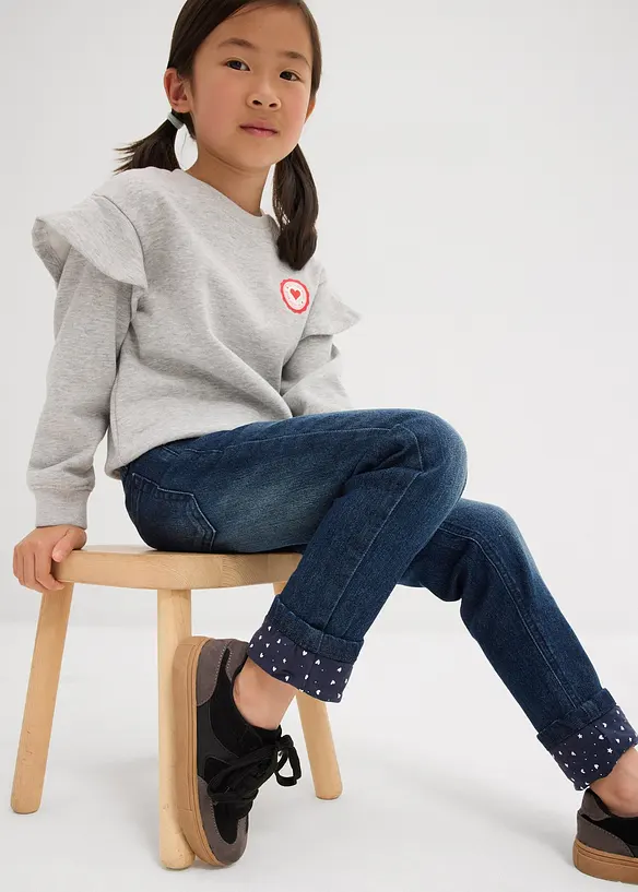 Termojeans med jerseyfoder, Slim Fit, bonprix