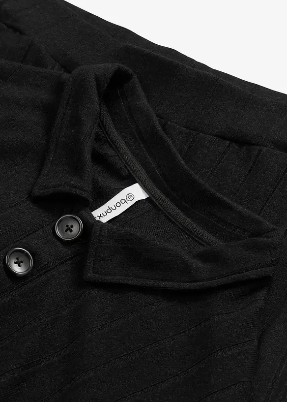 Ribbstickad topp och byxa i oversizemodell, bonprix