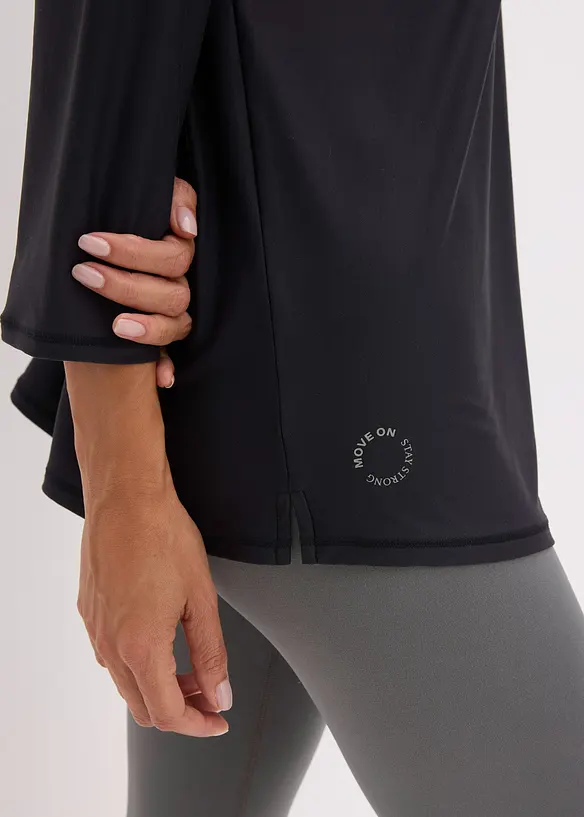 Supermjuk funktionstopp av snabbtorkande material med 3/4-ärmar, bonprix