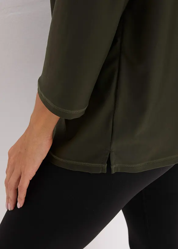 Supermjuk funktionstopp av snabbtorkande material med 3/4-ärmar, bonprix