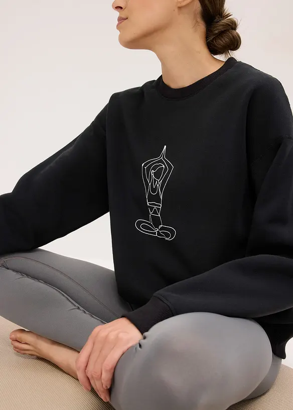 Fodrad funktionssweatshirt i snabbtorkande material, bonprix
