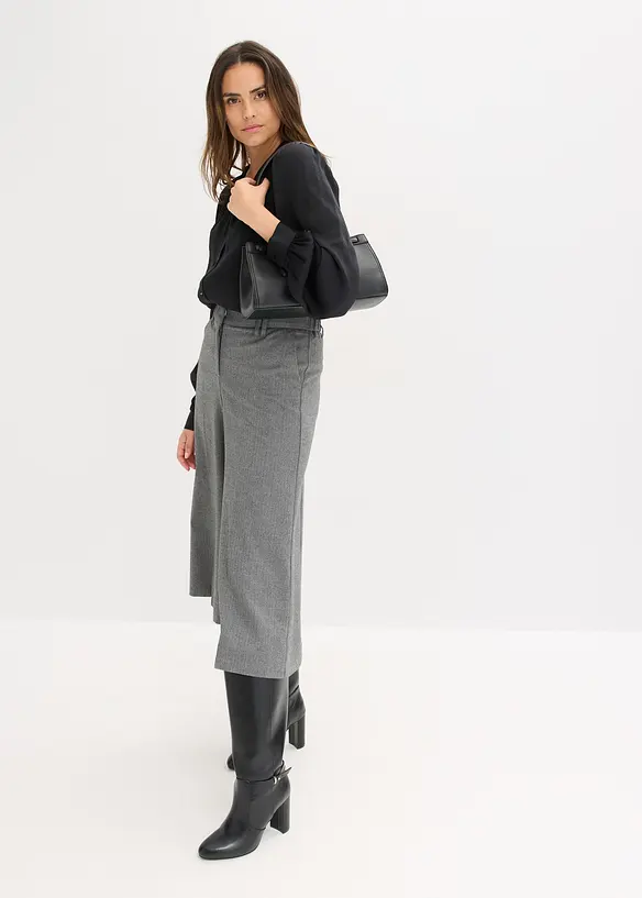 Satinblus med spetsband, bonprix