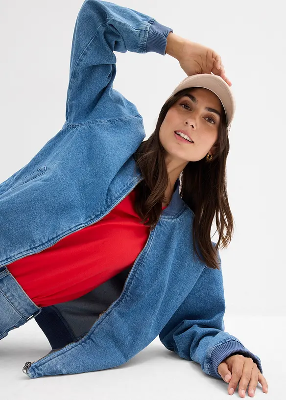 Blusjacka i denim, bonprix