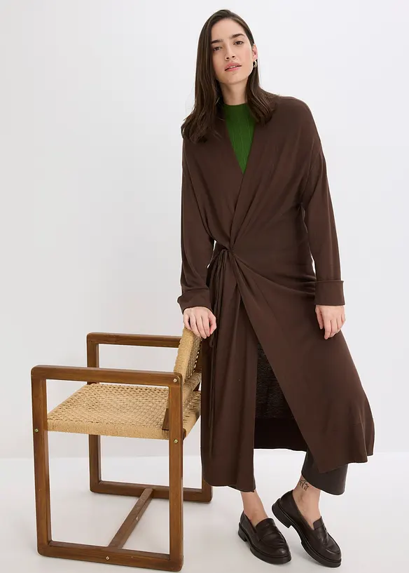 Stickad cardigan av mjuk viskosmix, bonprix