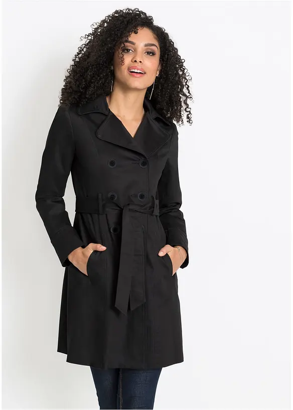 Trenchcoat av bomull, bonprix