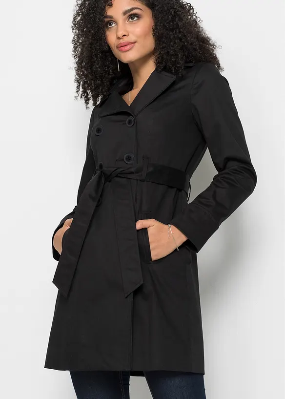Trenchcoat av bomull, bonprix