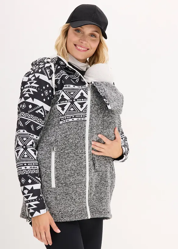 Mammafleecejacka med babyficka, bonprix