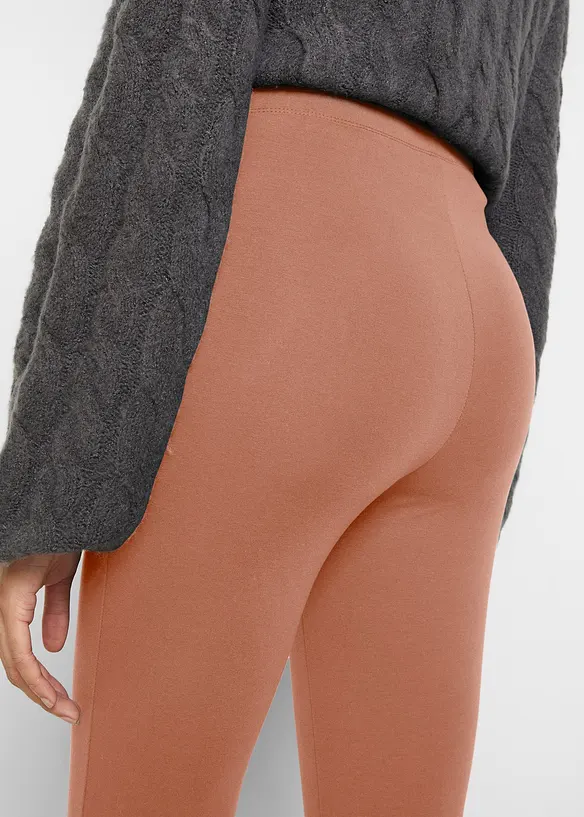 Stretchleggings med ekologisk bomull (2-pack), bonprix