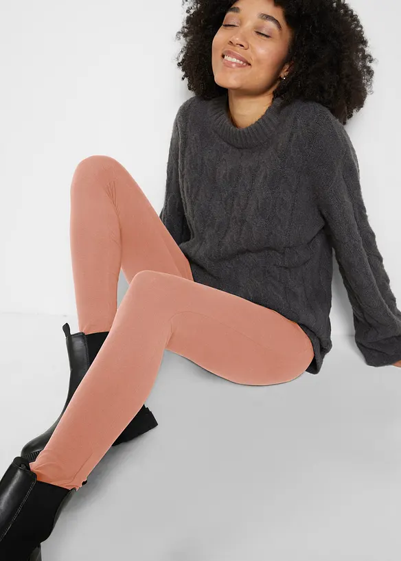 Stretchleggings med ekologisk bomull (2-pack), bonprix
