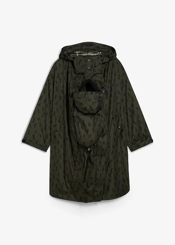 Mammaregncape med babyficka, bonprix