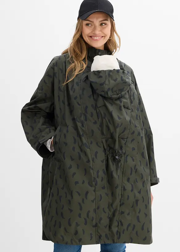 Mammaregncape med babyficka, bonprix