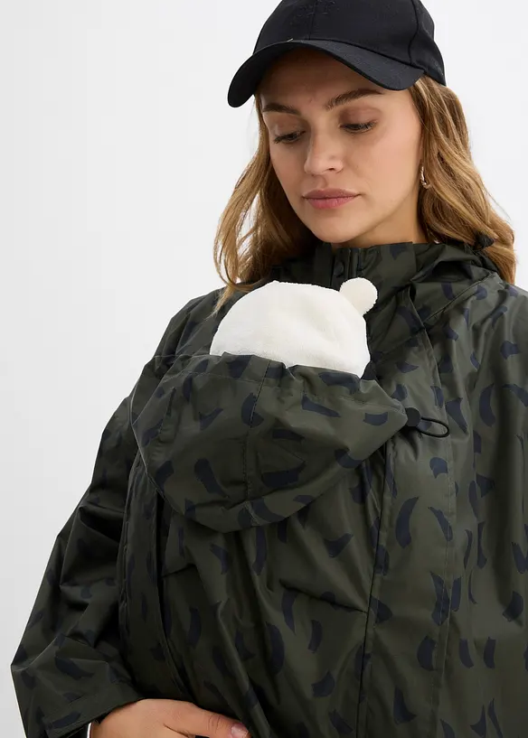 Mammaregncape med babyficka, bonprix