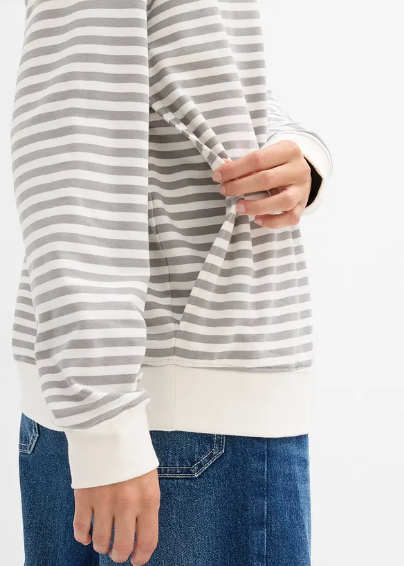 Mammasweatshirt med amningsfunktion av ekologisk bomull, bonprix