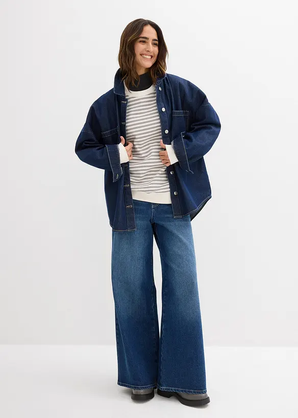 Mammasweatshirt med amningsfunktion av ekologisk bomull, bonprix