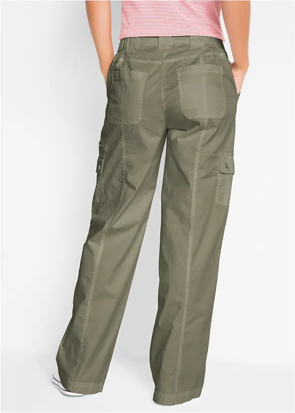 Cargojeans i bomull, Mid Waist, bonprix