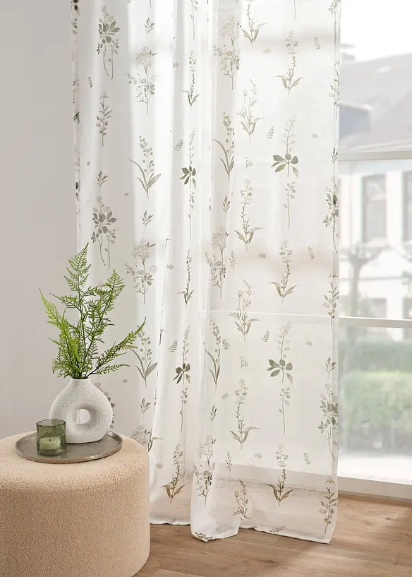 Gardin med blommönster (1-pack), bonprix
