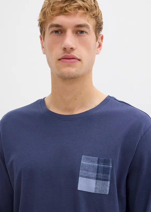 Pyjamas med flanellbyxa av mjuk bomull, bonprix