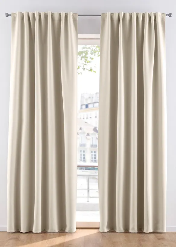 Mörkläggande gardinlängd, i flera storlekar (1-pack), bonprix
