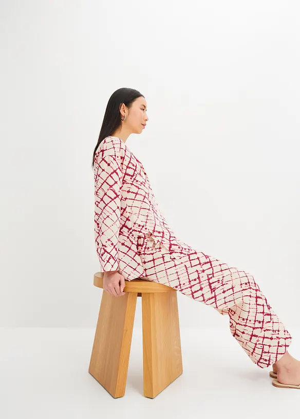 Vid mönstrad byxa, bonprix